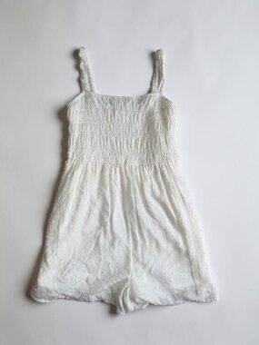 RSQ Women’s White Smocked Romper Size Medium